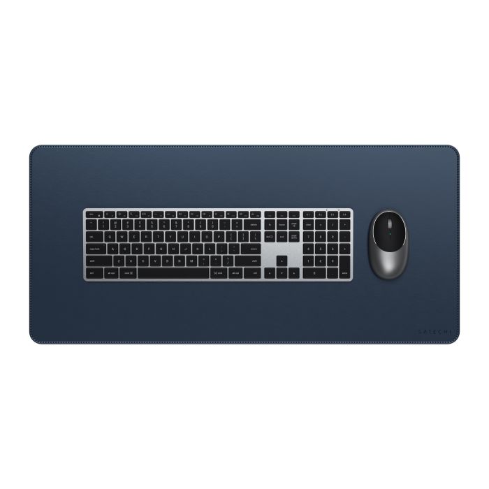 Satechi Vegan Leather Premium Desk Mat, Blue