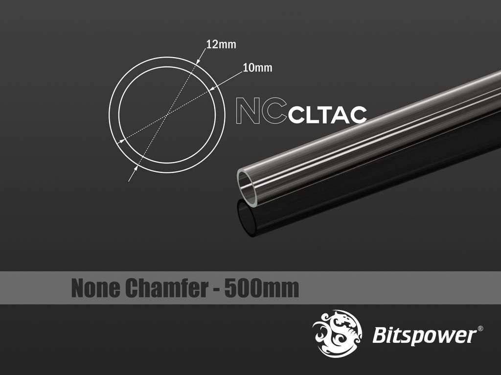 Tub akrilik BitsPower Crystal Link, 12/10mm, 500mm, transparent