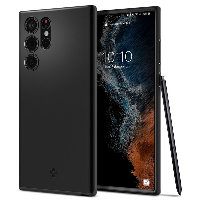 Mbështjellës për Samsung Galaxy S22 UltraSpigen Thin Fit, i zi