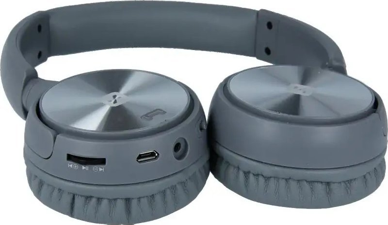 Безжични слушалки Swissten Trix, Bluetooth, над уво, сребрено сиви