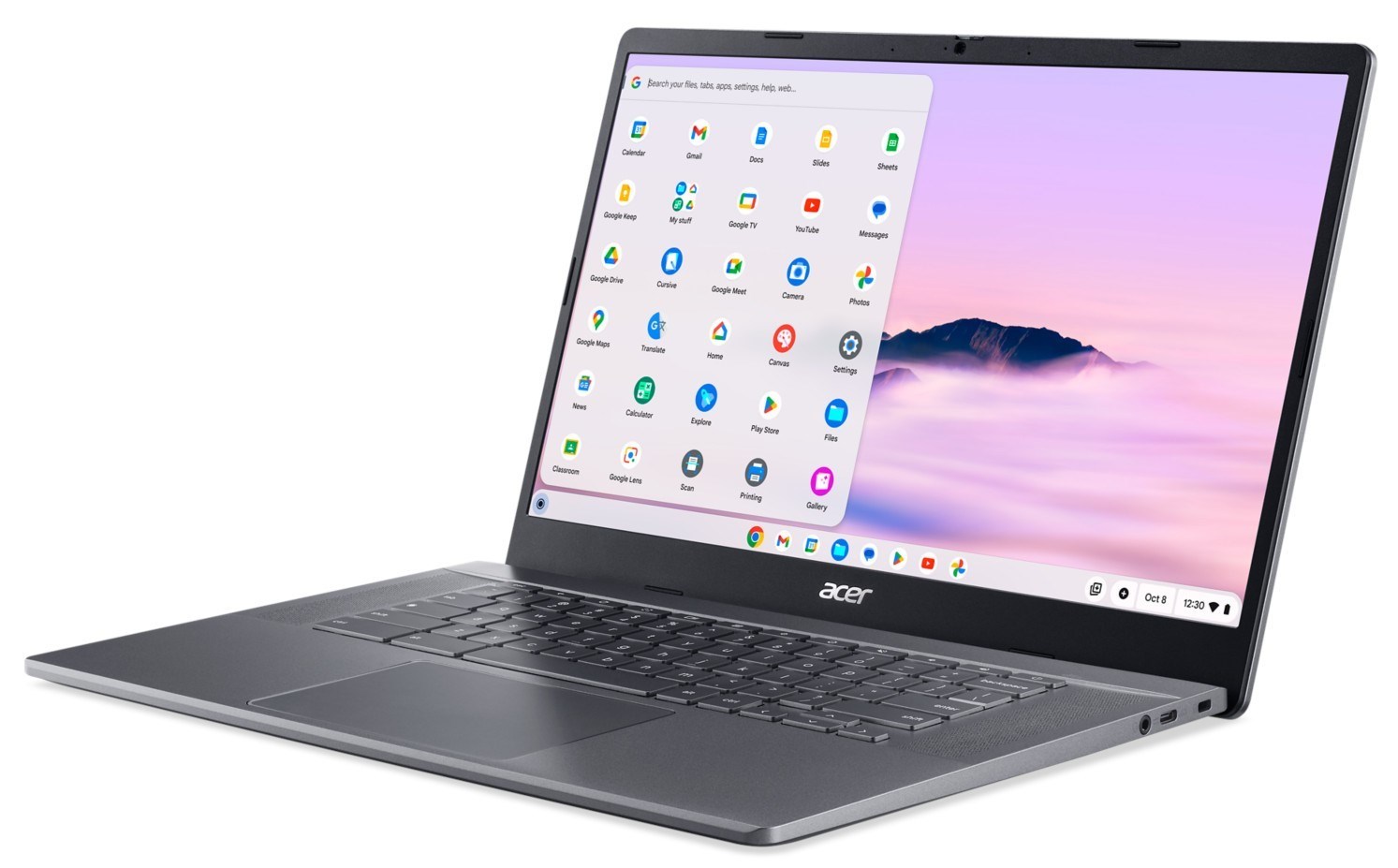Laptop Acer Chromebook Plus 515 CB515-2H, Intel Core i5, 8GB RAM, 512GB SSD, 15.6" FHD, gri