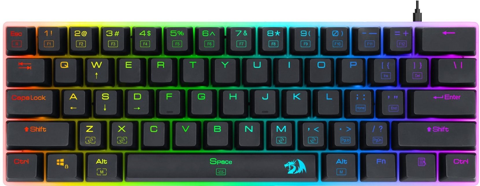 Tastierë mekanike gaming Redragon K605 Alien Giant, RGB, me kabllo, e zezë
