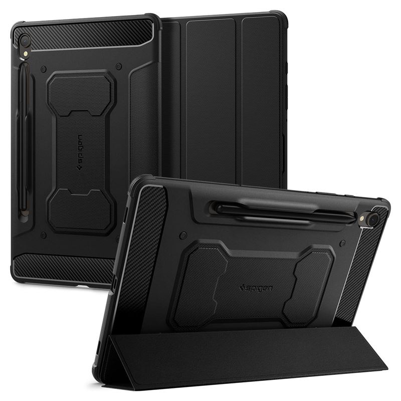 Mbështjellës për Samsung Galaxy Tab S9 Spigen Rugged Armor Pro, i zi