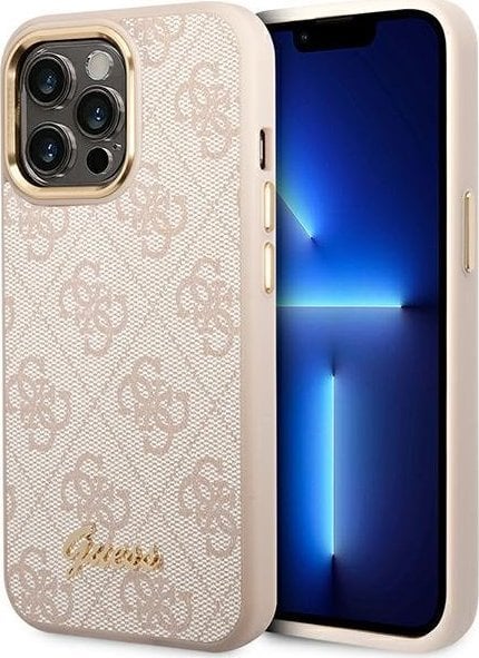 Mbulesë telefoni Guess PC TPU, për iPhone 14 Pro, rozë