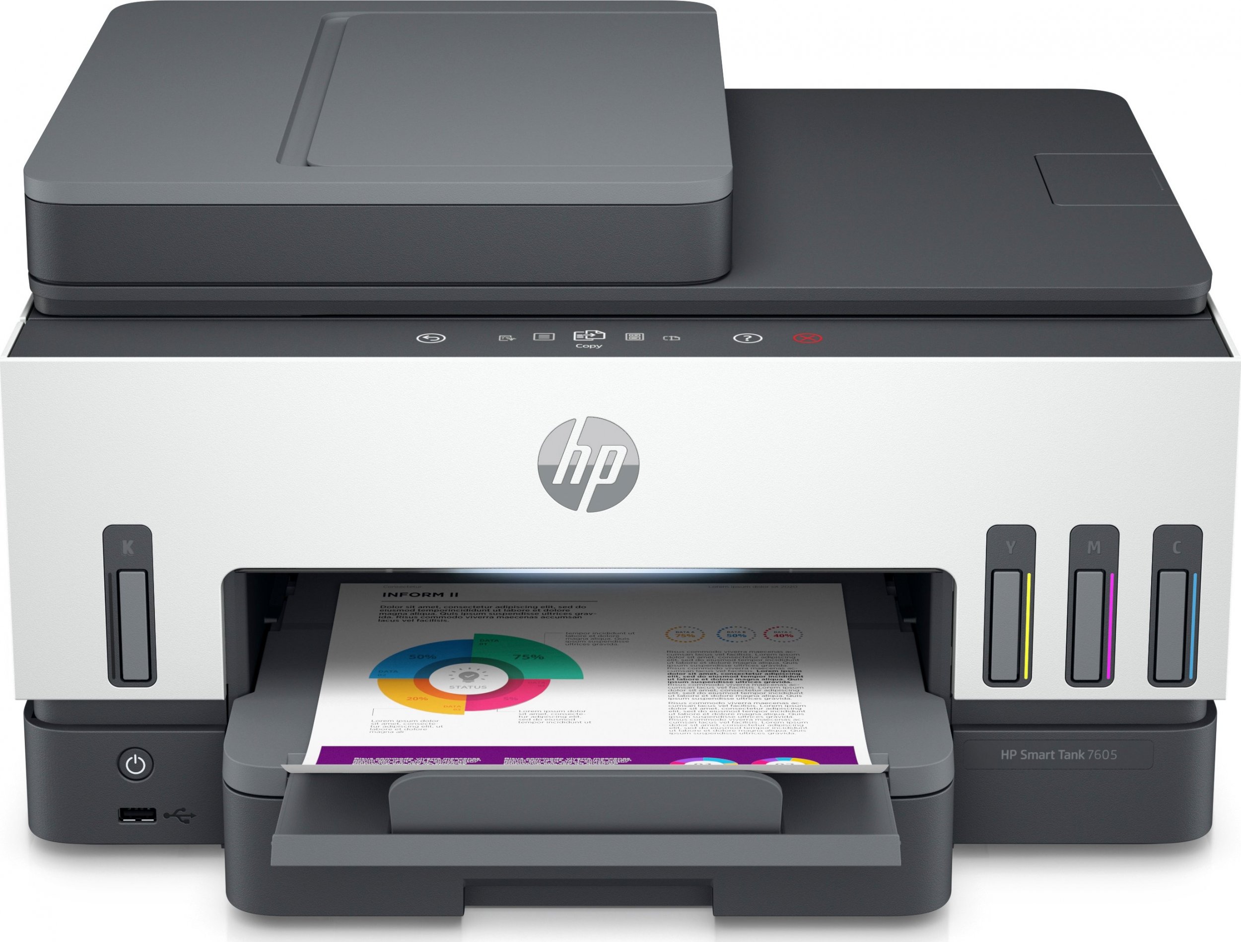 Printer multifunksional HP Smart Tank 7605, wireless, printim dyanësh, me ngjyra