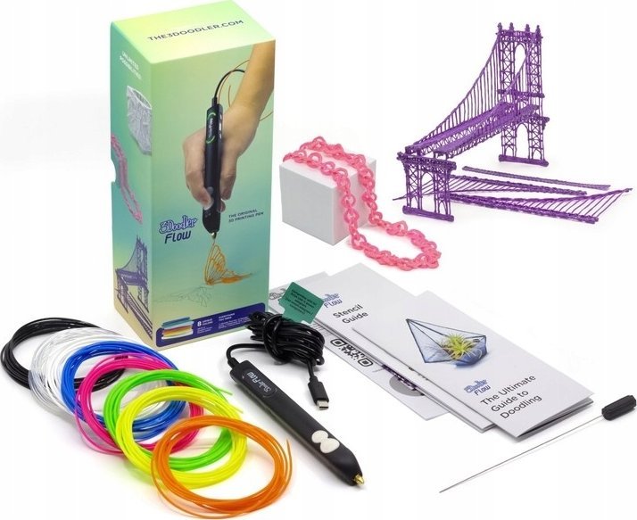 Stilolaps 3D 3Doodler FLOW, majë 2.2 mm, i zi