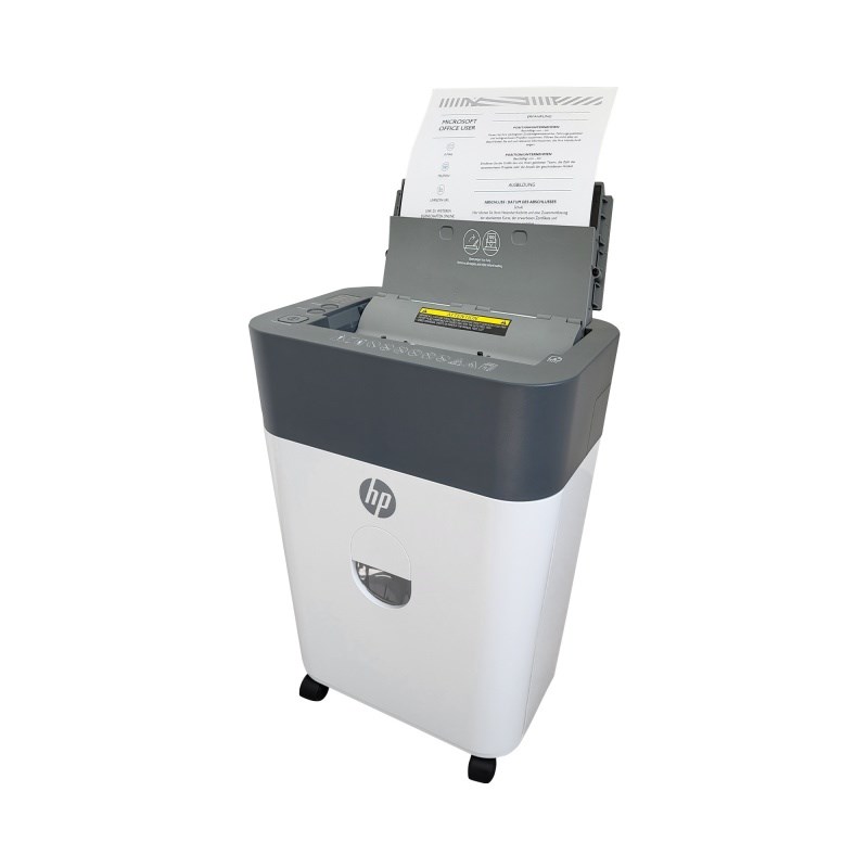 Sharrues dokumentesh HP OneShred Auto 100CC, cross cut P 4, auto feed 100 fletë, gri e bardhë