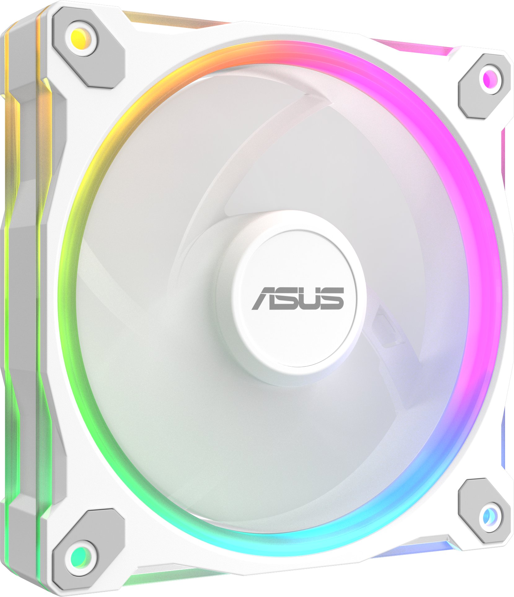 Ventilatorë kasë ASUS Prime MR120, 120mm, ARGB, set 3 copë, të bardhë