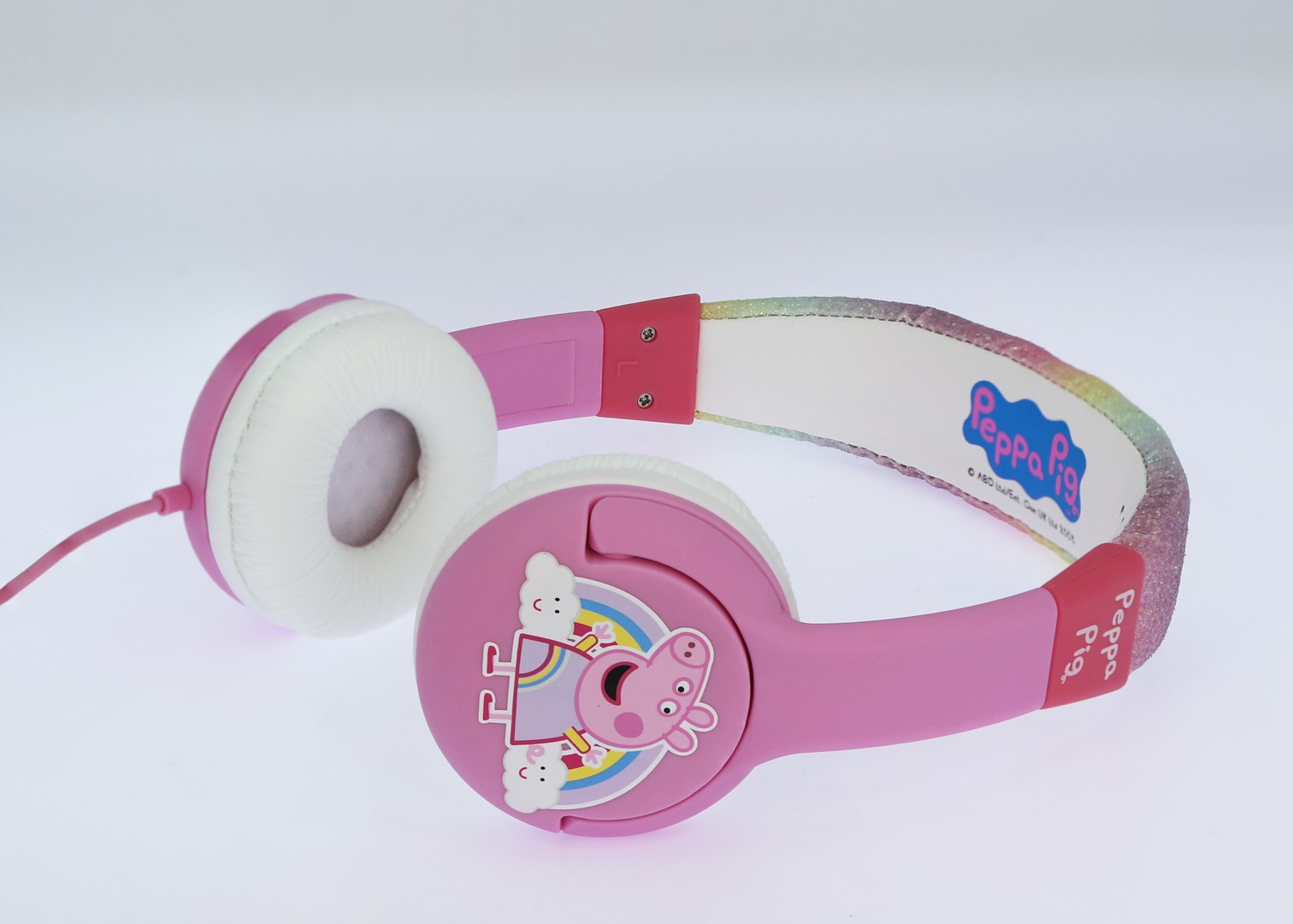 Kufje OTL Peppa Pig Glitter Rainbow Junior, rozë