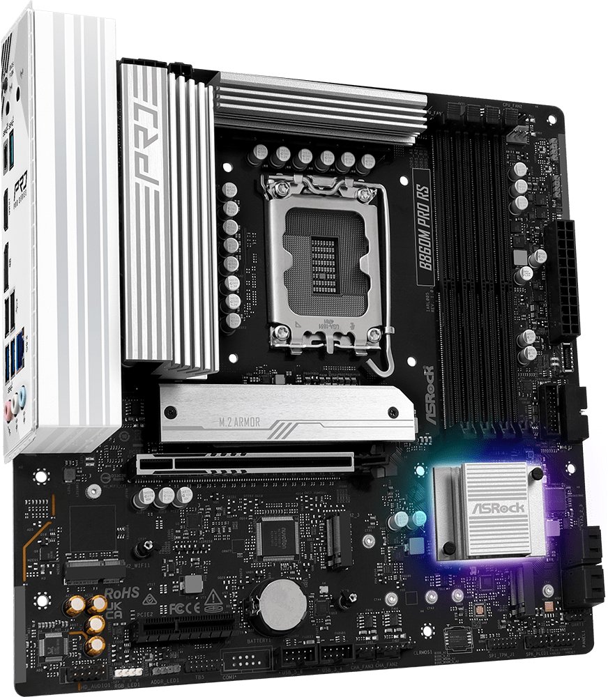 Pllakë amë Asrock B860M Pro RS, Intel B860, DDR5, Micro ATX