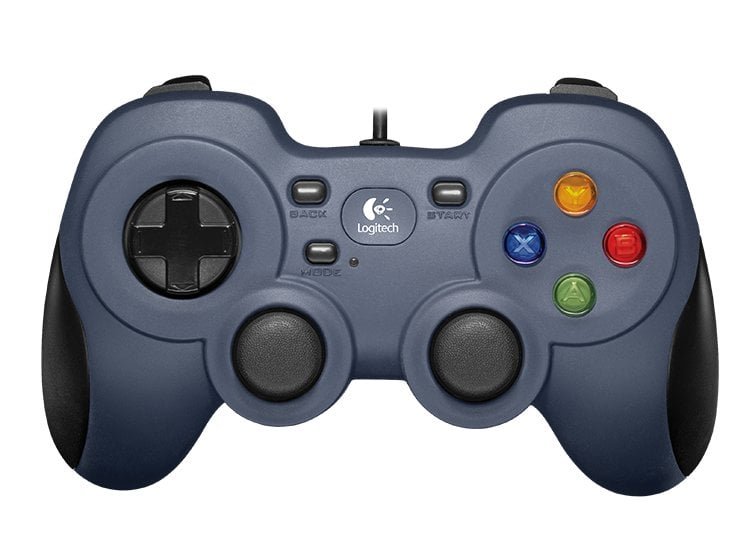 Gamepad dhe joystick Logitech F310 dhe G X56 Hotas, për PC, USB, gri