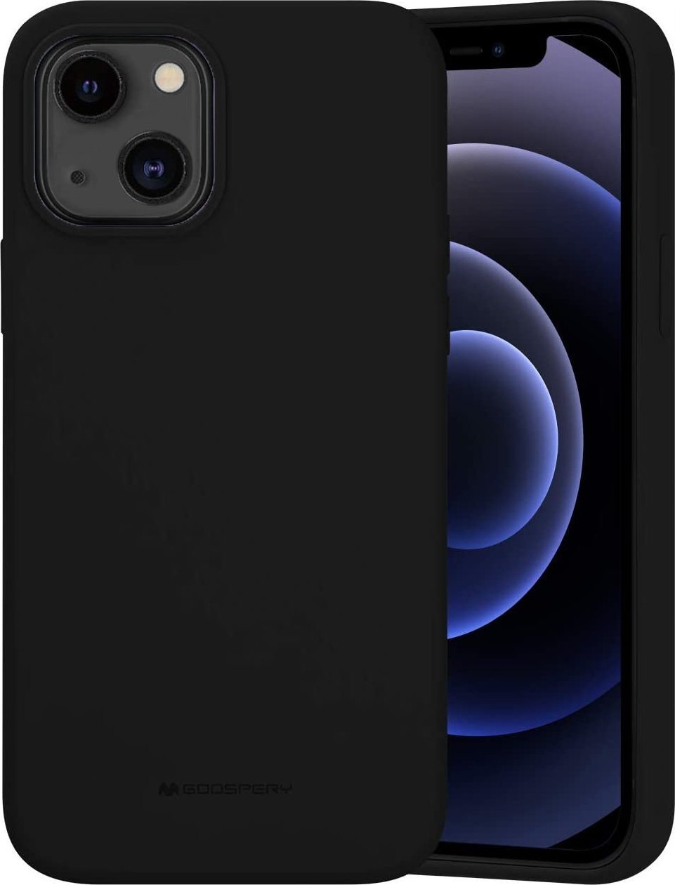 Mbrojtëse telefoni Mercury Silicone për iPhone 14 6.1", silikoni, mat, e zezë