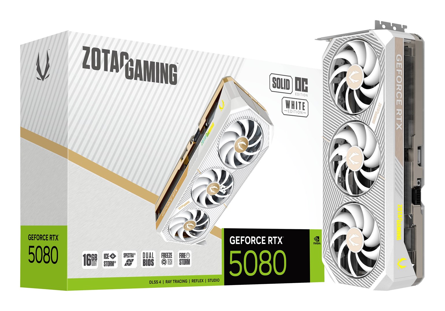 Kartelë grafike Zotac GAMING GeForce RTX 5080 SOLID OC, NVIDIA, 16GB GDDR7