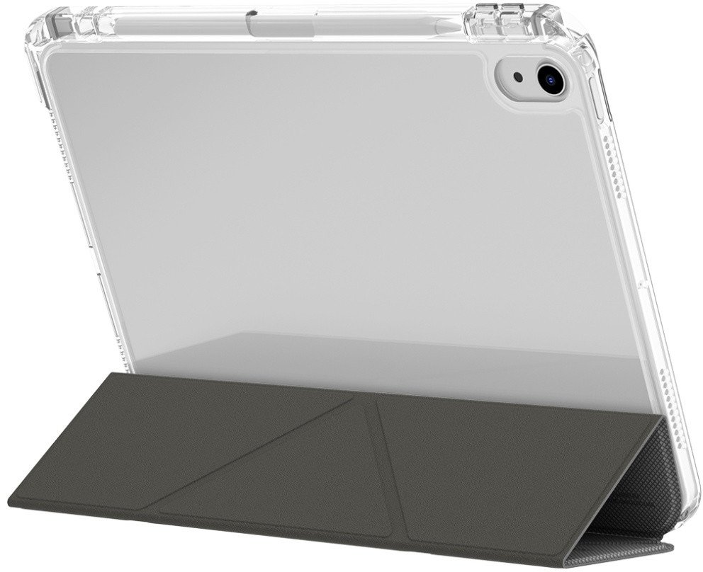 Kapak mbrojtës Skinarma Zeta për iPad 11" A16 2025 dhe iPad 10.9" 10 Gen 2022, mbështetje me palosje, hapësirë për Apple Pencil, gri