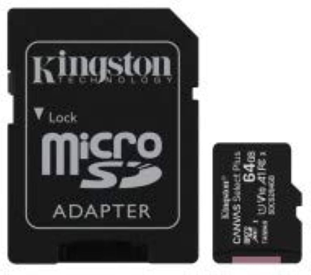 Kartë memorie Kingston Canvas Select Plus 64GB microSDXC, 100MB/s, Class 10 A1, me adapter