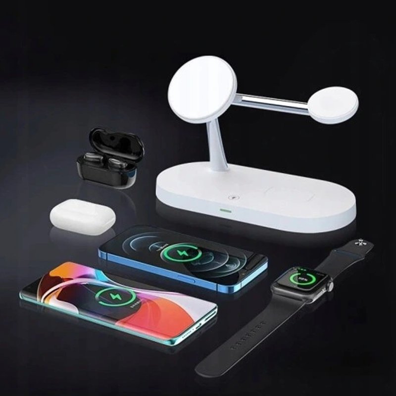 Karikues wireless Blow WCH-08, 15W, 3 në 1, i bardhë