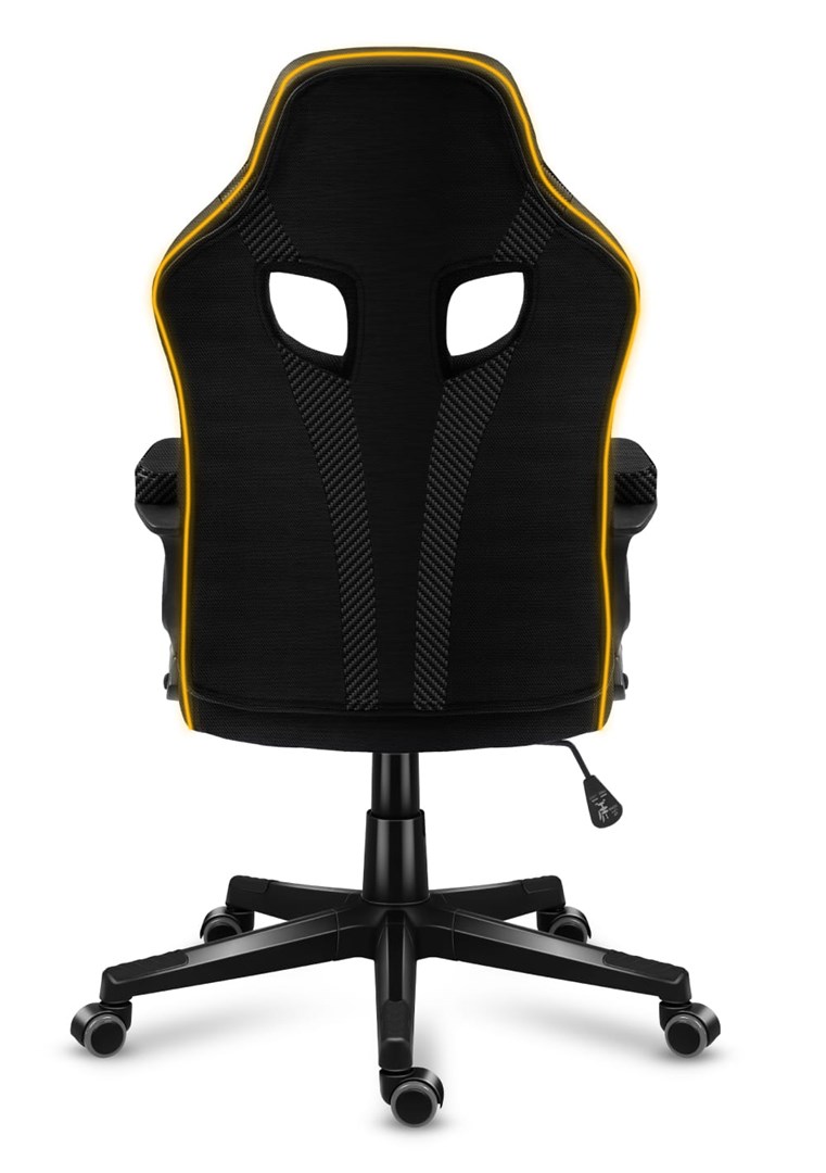 [OUTLET] Karrige lojërash Huzaro Force 2.5 RGB Carbon Mesh, 130 kg, e zezë