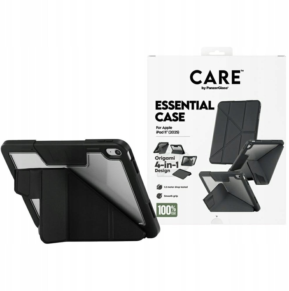 Këllëf tablet PanzerGlass CARE TPU Essential, për iPad 11 2025, i zi