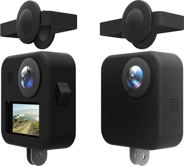 Set mbrojtës Puluz për GoPro Max, kapak lente, kuti silikoni, i zi