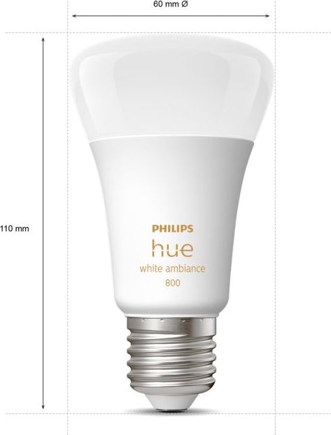 Set llamba Philips Hue 871951432824200, LED E27, dritë e bardhë nga e ngrohtë në të ftohtë, 2 copë