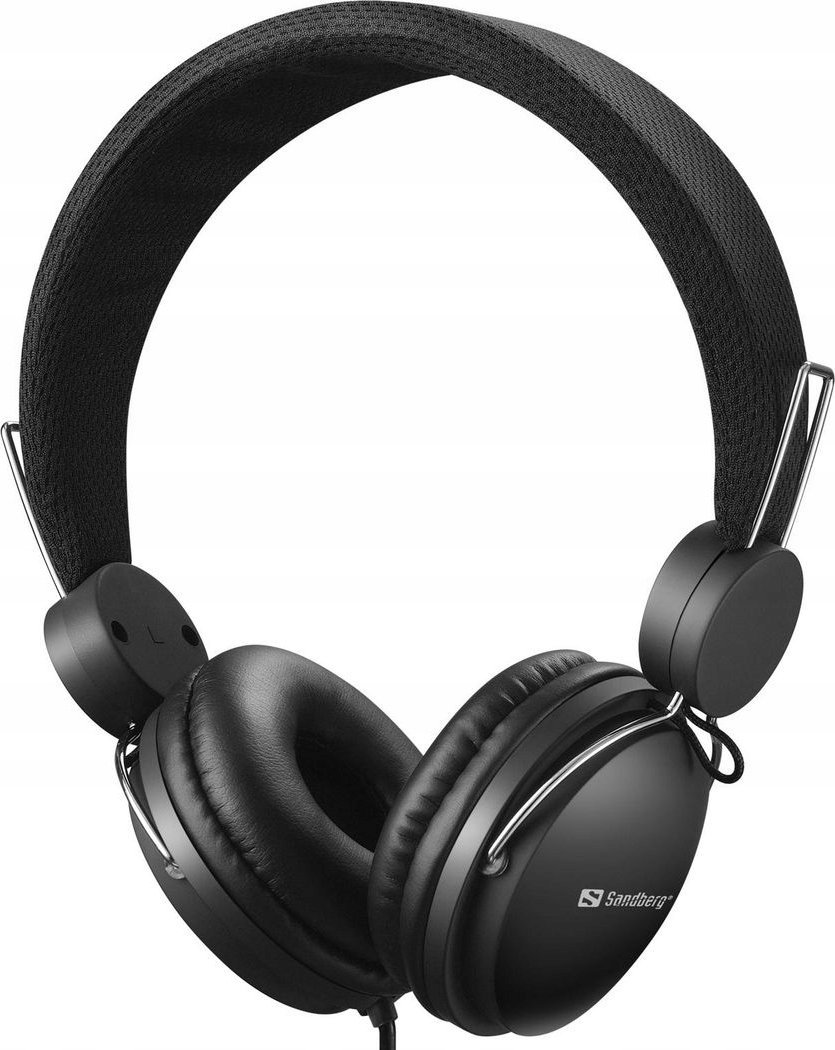 Kufje Sandberg MiniJack Headset, jack 3.5 mm, me mikrofon në kabllo, të zeza