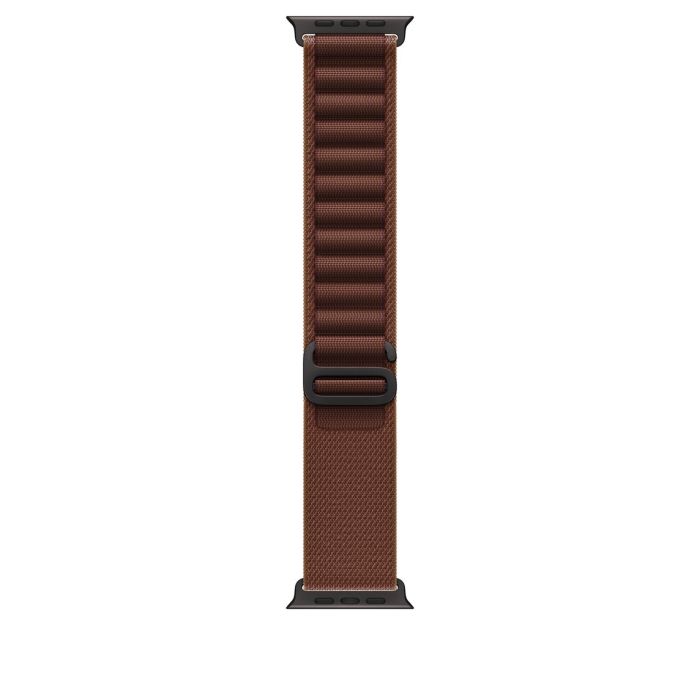 Apple Watch 49mm Burgundy Alpine Loop, Large, Black Titanium Finish