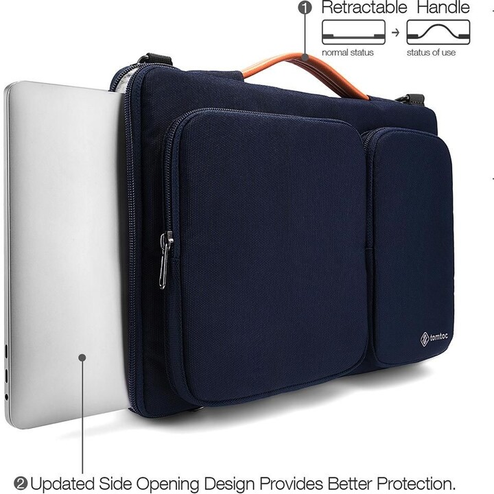 Çantë tomtoc Messenger për MacBook Pro 2019 16", e kaltër