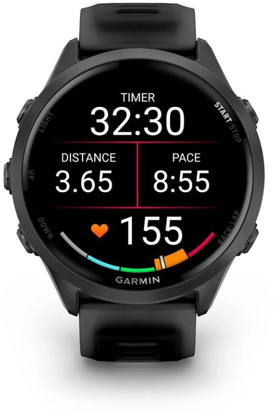 Orë sportive Garmin Forerunner 570, GPS, ekran AMOLED, e zezë