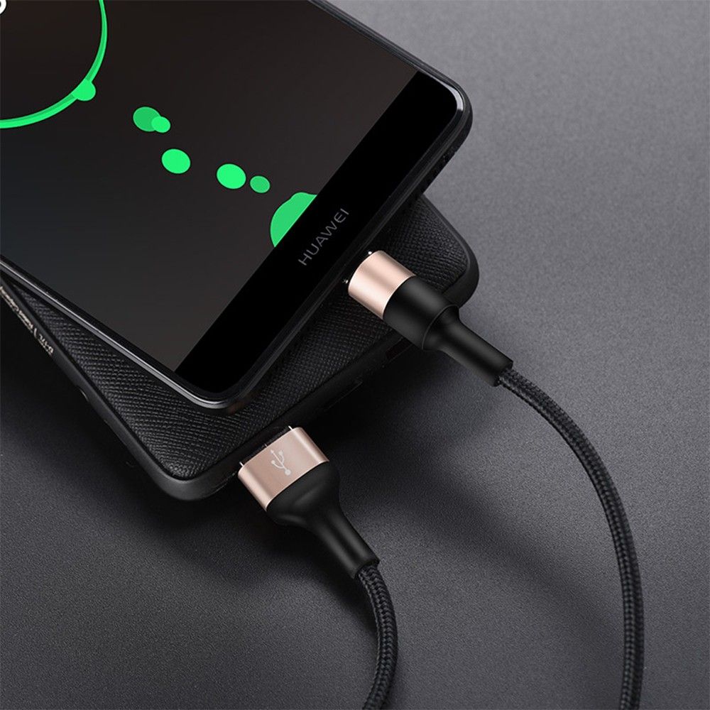 Kabllo USB Hoco X26, USB A në Type C, 2A, 1 m, e zezë gold