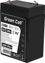 Bateri AGM Greencell 6V 5Ah, VRLA, pa mirëmbajtje, e zezë