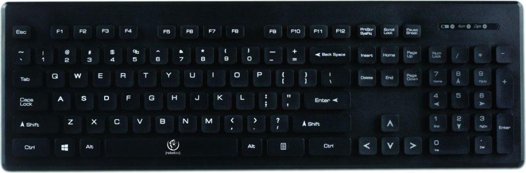 Tastierë + Maus Rebeltec Millenium, US, e zezë (RBLKLA00025)