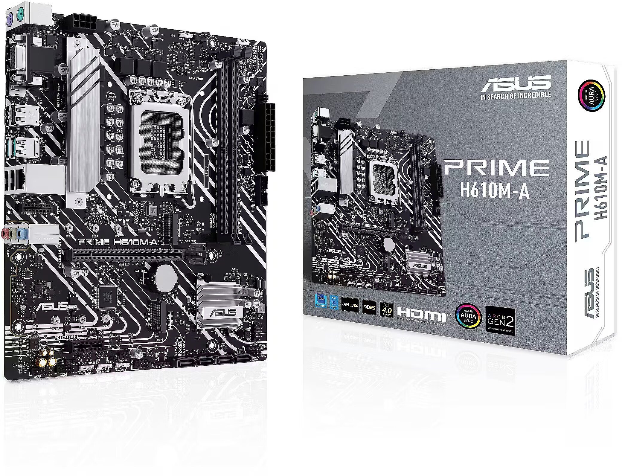 Pllakë amë ASUS PRIME H610M A R2.0, socket LGA1700, DDR5, µATX