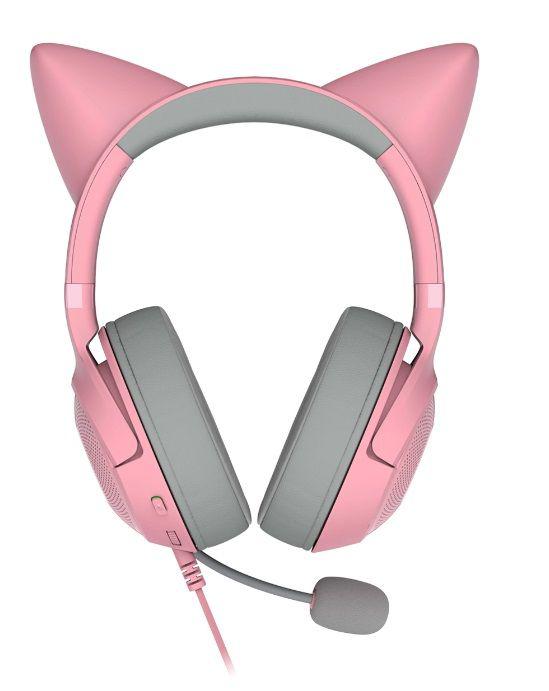 Kufje Razer Kraken Kitty V2, me kabllo, rozë
