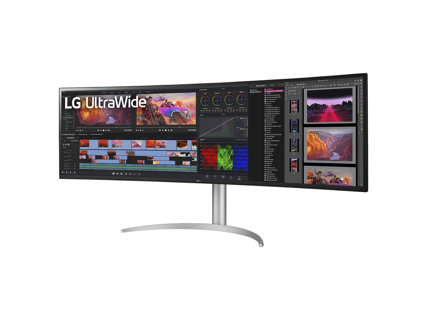 Monitor i lakuar LG 49WQ95C-W, 49", DWQHD, LED, i bardhë