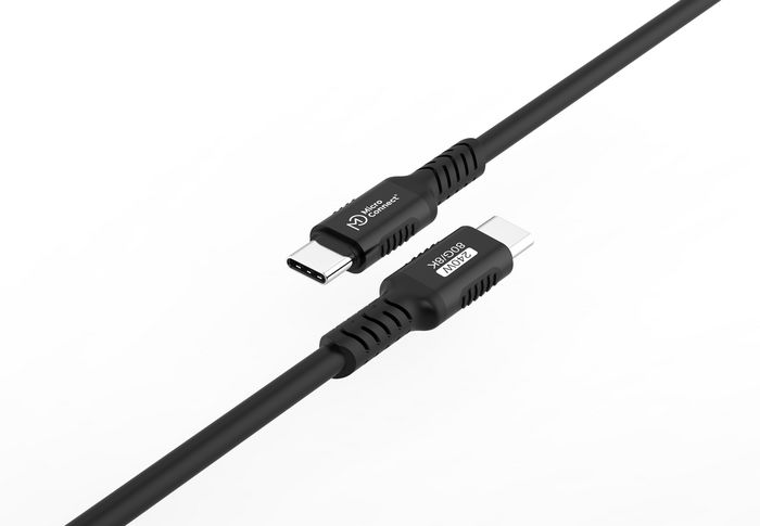 Kabllo USB C MicroConnect Premium Liquid Silicone, 240W, USB4 80Gbps, 0.25m, gri