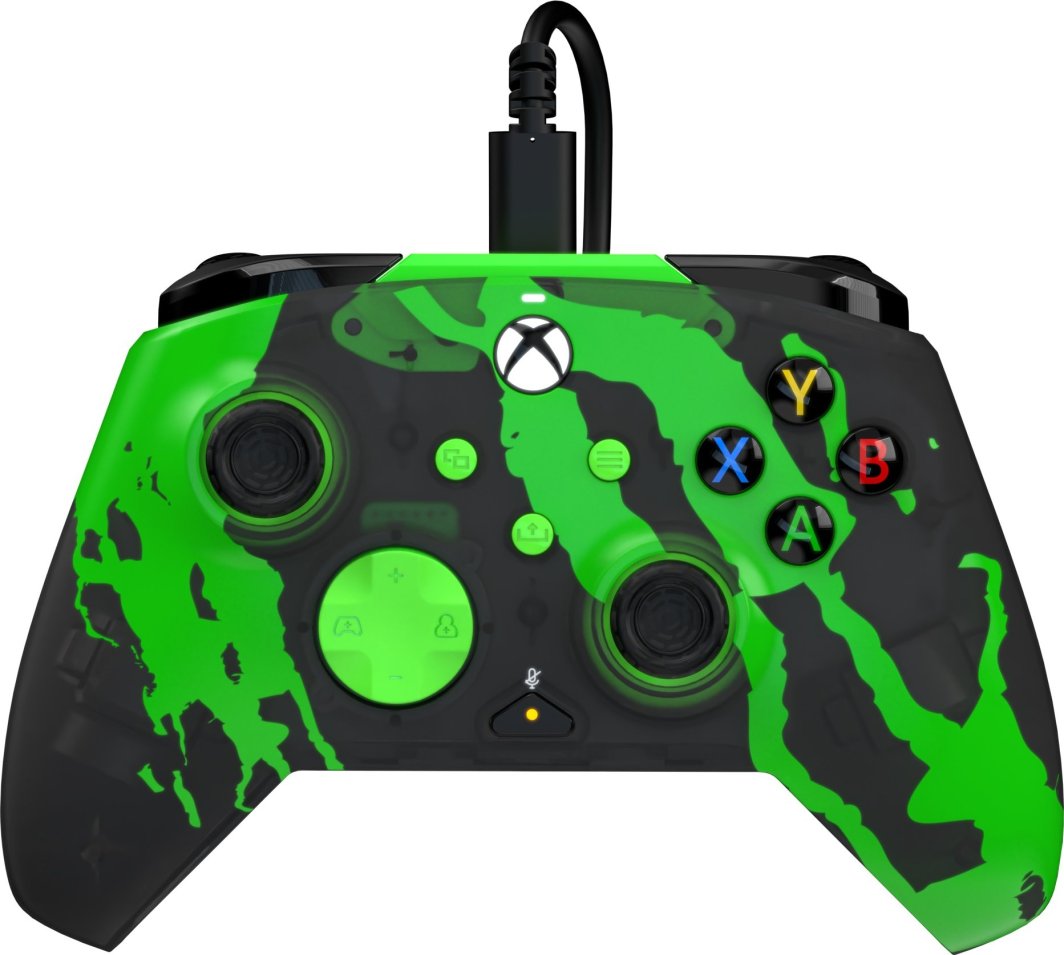 Kontroller PDP XS Rematch, me kabllo, i zi / i gjelbër