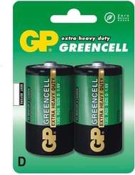 Bатерии GP Greencell LR20 големина D, 1.5V, пакет 2 парчиња