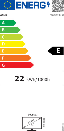 Monitor Asus VY279HE-W - LED 27", FullHD, i bardhë