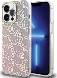 Mbulesë telefoni Hello Kitty Gradient Crowded Kitty Head për iPhone 14 Pro, TPU, rozë blu