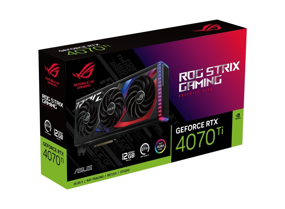 Kartë grafike ASUS ROG NVIDIA GeForce RTX 4070 Ti, 12 GB GDDR6X