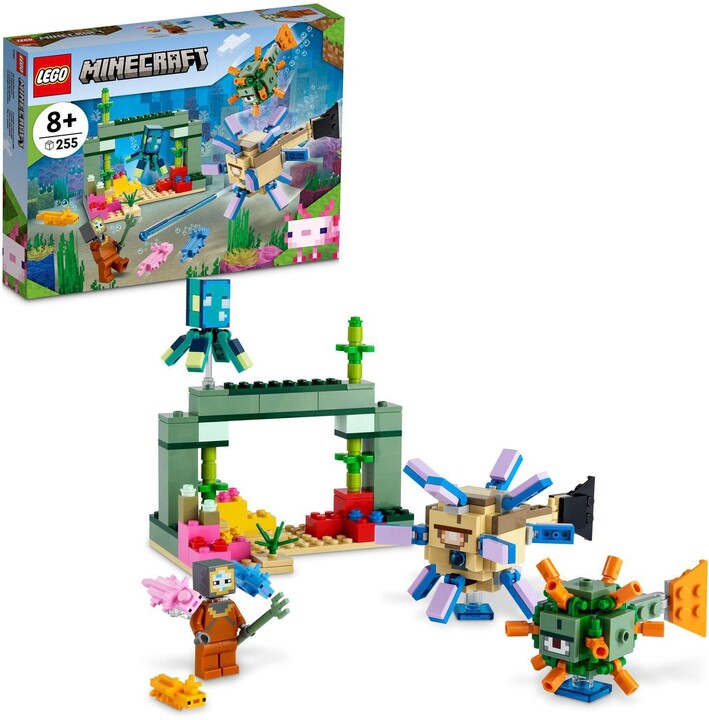 Set LEGO Minecraft 21180 The Guardian Battle