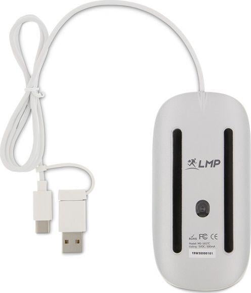 Maus LMP Easy, me kabllo, USB, USB-C, i bardhë