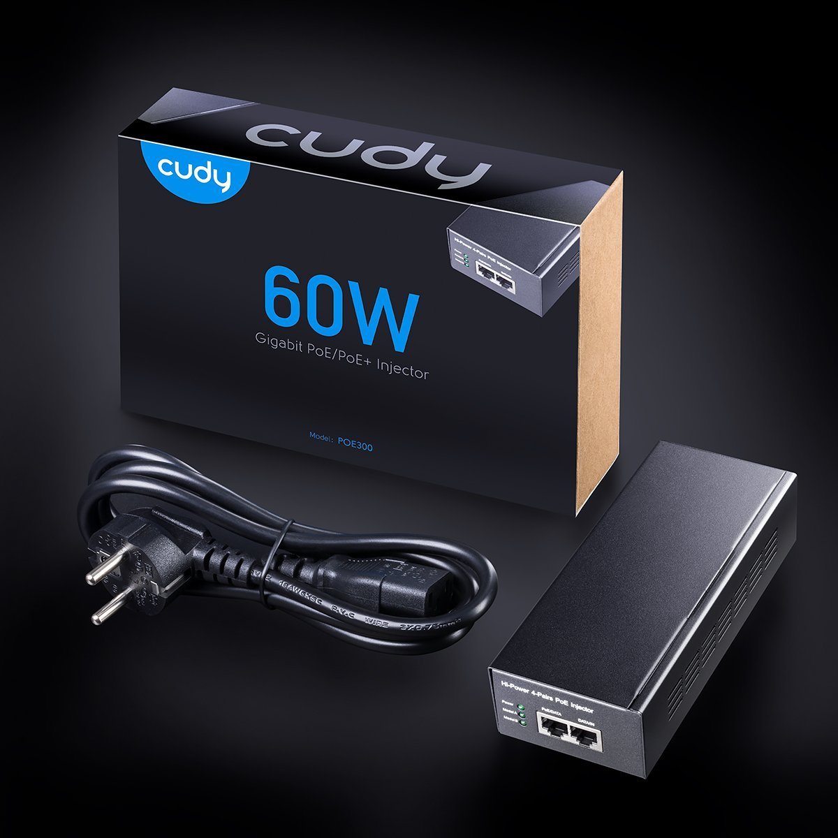 Adapter PoE Cudy POE300, Gigabit Ethernet, 50 V, i zi