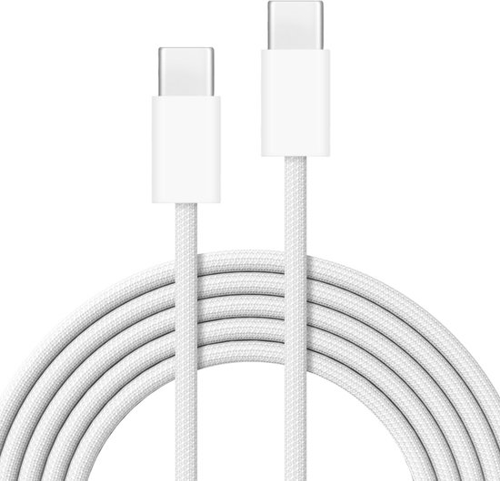 Kabllo karikimi Cubenest USB C në USB C, 60W, 1 m, 2 copë, e bardhë