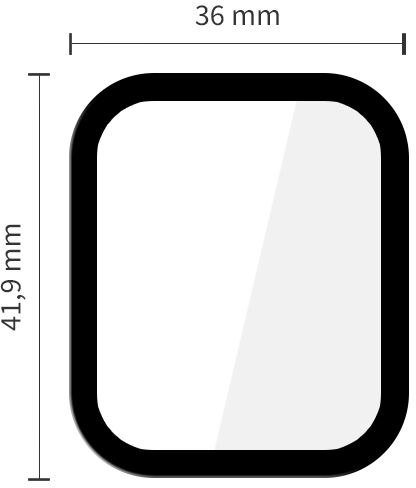 Xham hibrid për Apple Watch Tech-Protect Glass Flex+, 44mm, 2 copë, i zi