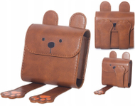 Kuti fotografish LoveInstant Teddy Bear, për Instax Square dhe Mini, lëkurë ekologjike, kafe