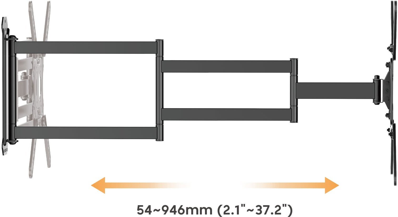 Mbajtëse muri për TV Brateck LPA84-445XL, 23"-65", 35kg, e zezë