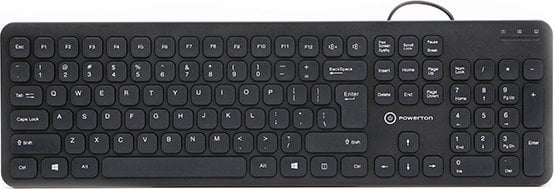 Tastierë Powerton WPK102B, me kabllo, US, e zezë