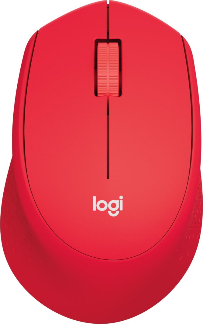 Maus Logitech M330, wireless, USB, i kuq