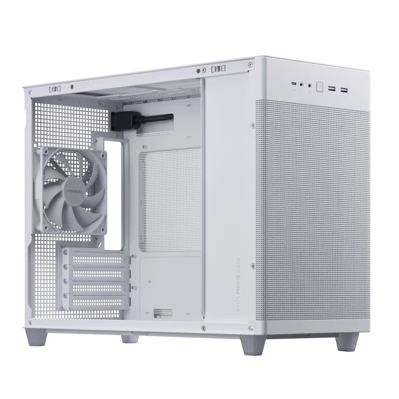 Kuti kompjuterike Asus Prime AP201 Tempered Glass, micro ATX, xham i temperuar, e zezë